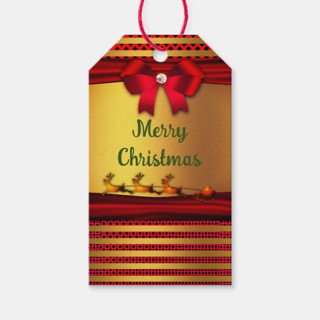 Étiquettes-cadeau Saison de vacances - Joyeux Noël (Devant)