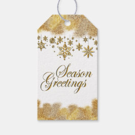 Étiquettes-cadeau Saison d'or Salutation Noël
