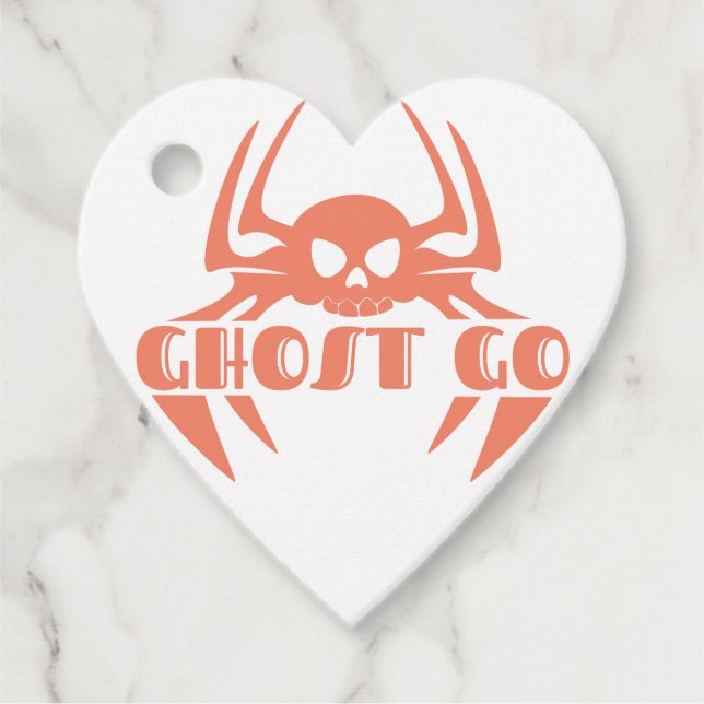 Étiquettes Cadeau Saison Éffrayante de Ghost Go (Devant)