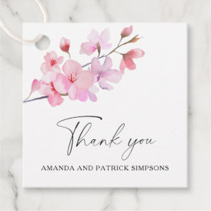 Étiquettes Cadeau Sakura - Remerciements pour le mariage