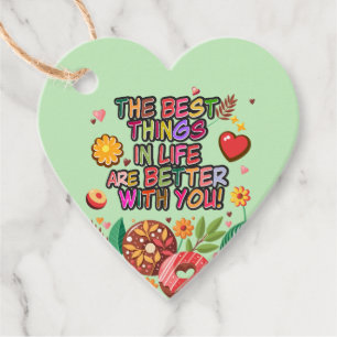 Étiquettes Cadeau Salle de classe Saint-Valentin Boho Donuts et fleu