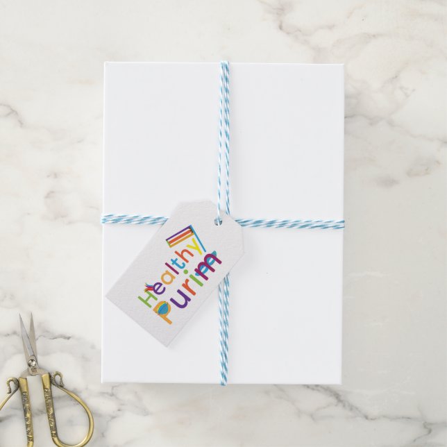 Étiquettes-cadeau Salutation à des fins saines (Avec de laficelle)