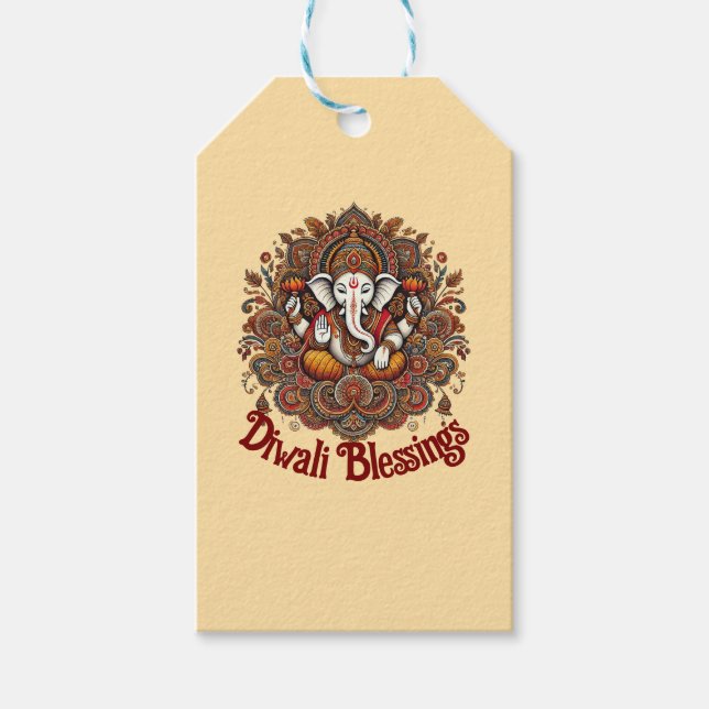 Étiquettes-cadeau Salutations Diwali (Devant)