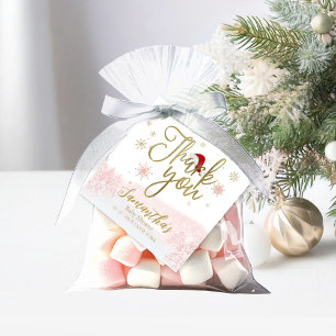 Étiquettes Cadeau Santa Baby Fille de Noël Baby Shower Merci