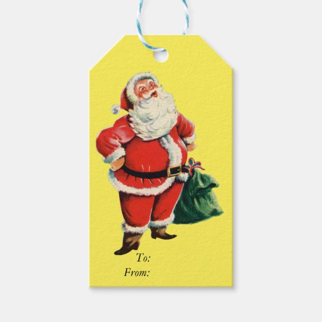 Étiquettes-cadeau Santa Claus (Devant)