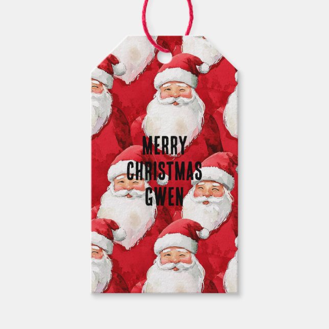 Étiquettes-cadeau Santa Claus (Devant)