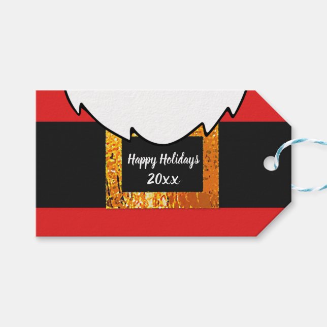 Étiquettes-cadeau Santa Claus (Devant (Horizontal))