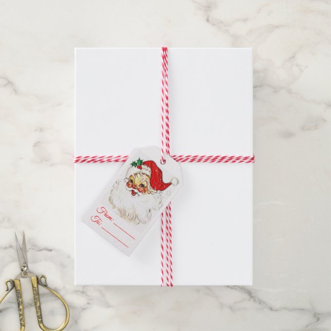 Étiquettes-cadeau Santa Claus (Avec de la ficelle)