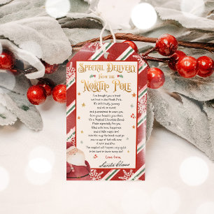 Étiquettes-cadeau Santa Claus Hot Chocolat Bombe Christmas Eve Box