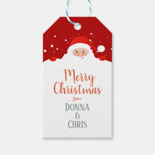 Étiquettes-cadeau Santa Claus - Joyeux Noël - Personnalisé
