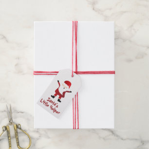 Étiquettes-cadeau Santas Petits Sucres de canne D'Aide De