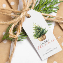Sapin de Noël rustique dans un panier personnalisé