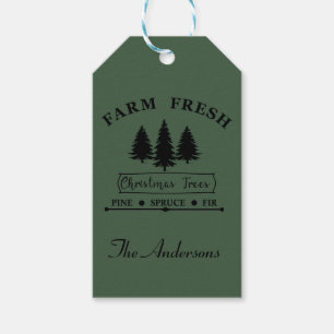 Étiquettes-cadeau Sapins de Noël frais de la ferme