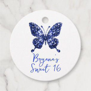 Étiquettes Cadeau Sapphire Crystal Butterfly Septembre Birthstone