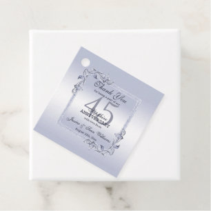 Étiquettes Cadeau Sapphire Gem & Parties scintillant 45e anniversair