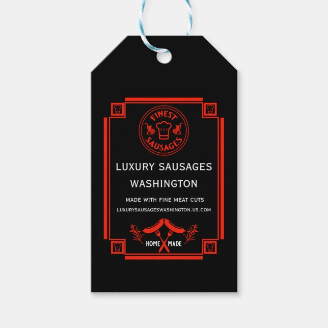 Étiquettes-cadeau Saucisses (Devant)