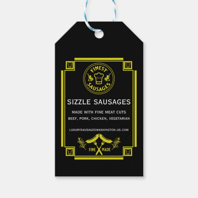 Étiquettes-cadeau Saucisses (Devant)