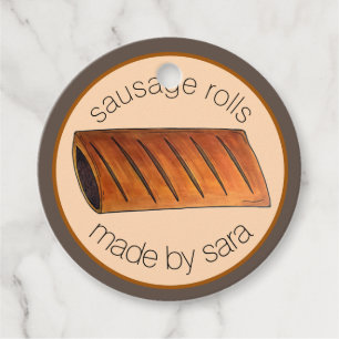 Étiquettes Cadeau Saucisson Maison Roule Pâtisserie Britannique Cuit