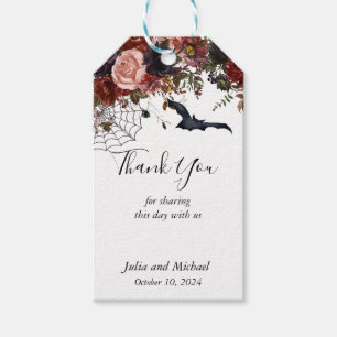 Étiquettes-cadeau Sauver la date Halloween Automne Mariage Aquarelle