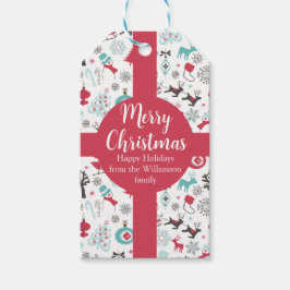 Étiquettes Cadeau Scandinave de Noël