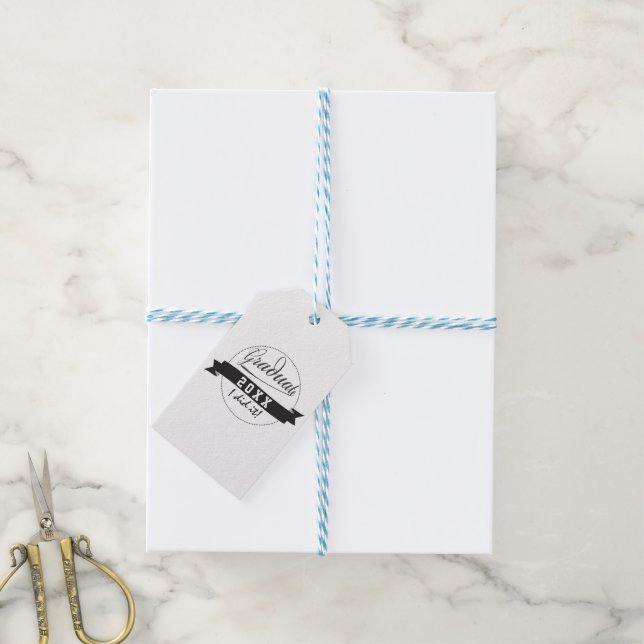Étiquettes-cadeau Sceau gradué de typographie personnalisée (Avec de laficelle)