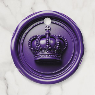 Étiquettes Cadeau Sceau royal de cire pourpre Mariage d'anniversaire