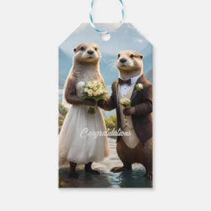 Étiquettes-cadeau **"Scellé avec un baiser : Otterly in Love"**