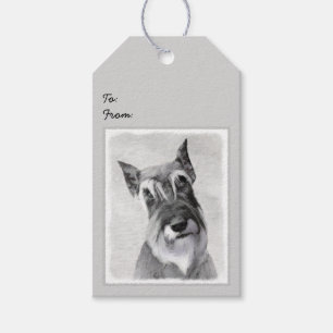 Étiquettes-cadeau Schnauzer (Giant) Peinture - Chien Art