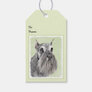 Étiquettes-cadeau Schnauzer (Giant, Standard) Peinture - Chien Art