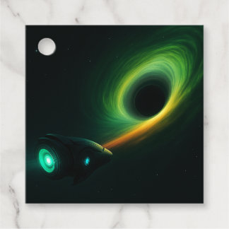 Étiquettes Cadeau Sci-Fi Black Hole Favor Tags - Cosmic Party