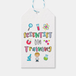 Étiquettes-cadeau Scientifique en formation pour jeunes scientifique