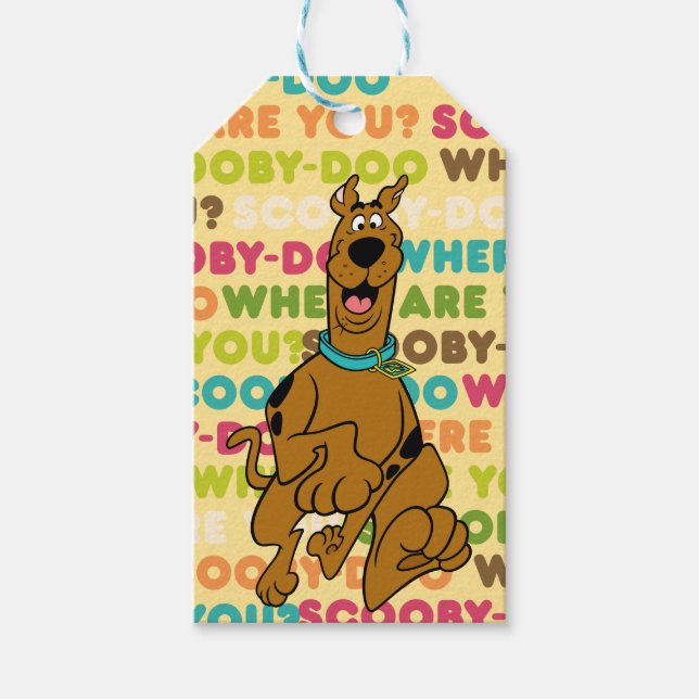Étiquettes-cadeau Scooby-Doo Coureur "Où Es-Tu ?" (Devant)