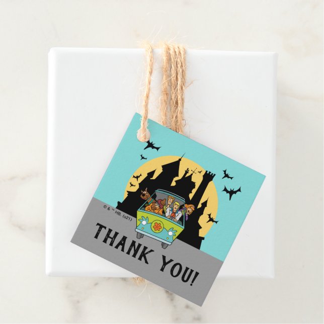 Étiquettes Cadeau Scooby-Doo Spooktacular Baby shower Merci (En situation)