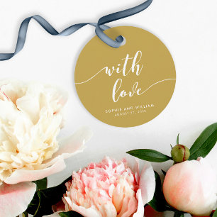 Étiquettes Cadeau Script De Relax Avec Mariage De Couleur Amoureux M