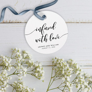 Étiquettes Cadeau Script de relaxation infusé avec Mariage d'amour