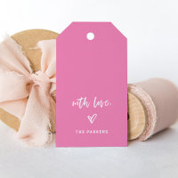 Script Décontracté rose et blanc et coeur avec amo