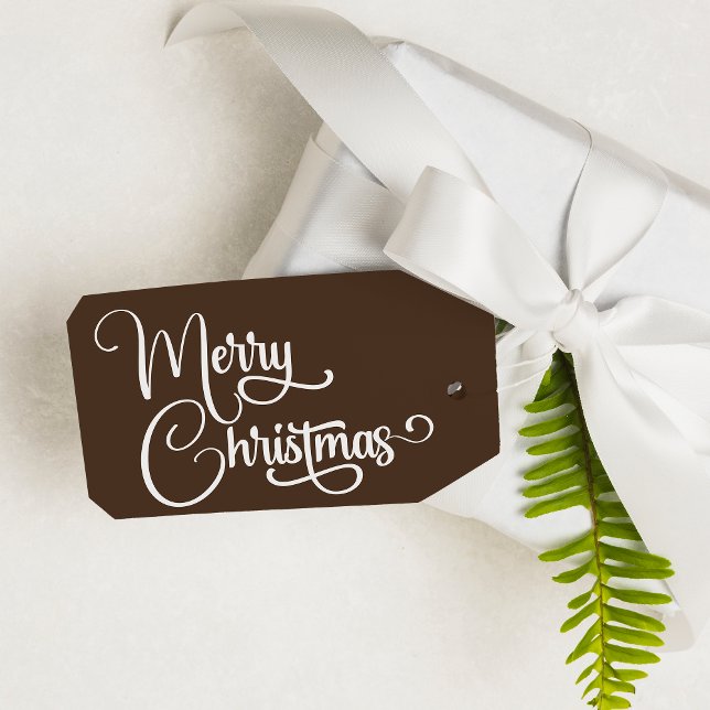 Étiquettes-cadeau Script élégant personnalisé Joyeux Noël personnali (Image from FreePik)