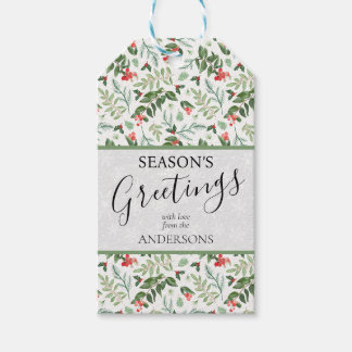 Étiquettes-cadeau Script JOYEUSES FÊTES de Noël moderne