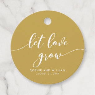 Étiquettes Cadeau Script Relax Laisser l'amour grandir Mariage de co