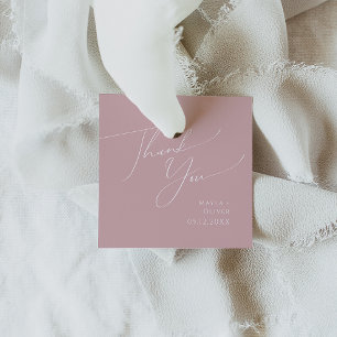 Étiquettes Cadeau Script Whimsical Tags favoris du Merci Rose Dust