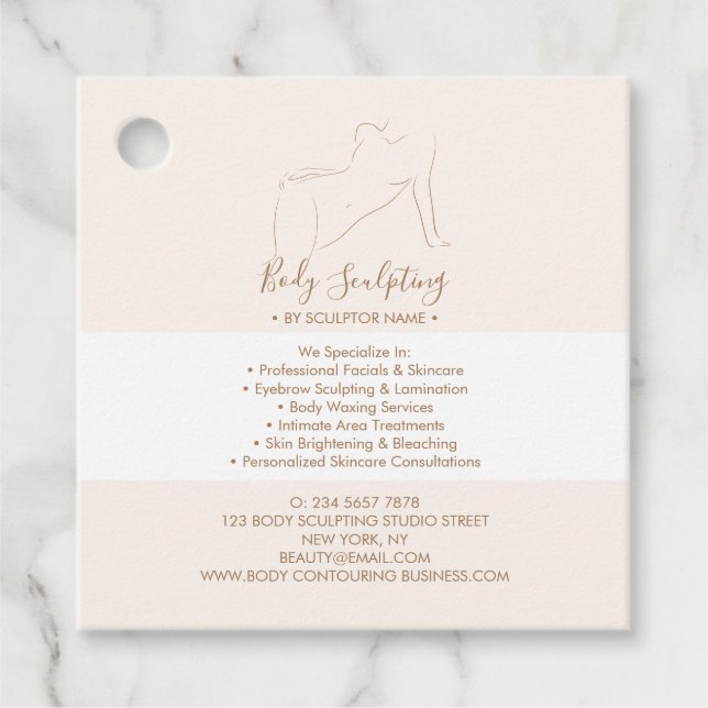 Étiquettes Cadeau Sculpting Body Massage Contouring (Devant)