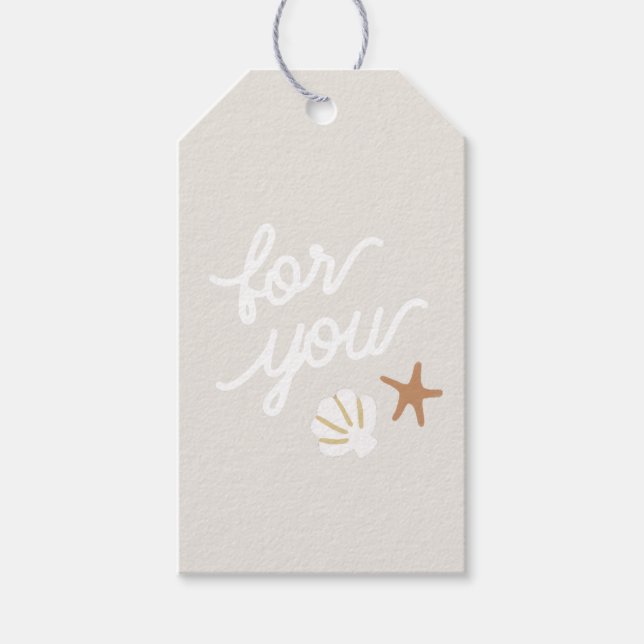 Étiquettes-cadeau Seashell Beach Starfish Pour Vous Favoriser (Devant)