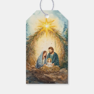 Étiquettes-cadeau Sérénité de la scène, Étoile chaude lumière