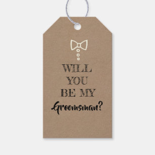 Étiquettes-cadeau Serez-Vous Mon Groomage ?