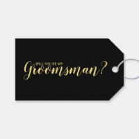 Serez-Vous Mon Groomsman ? Balises cadeaux de scri