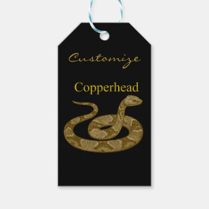 Étiquettes-cadeau Serpent à tête de cuivre enroulé Thunder_Cove