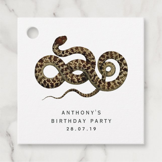 Étiquettes Cadeau Serpent gothique (Devant)
