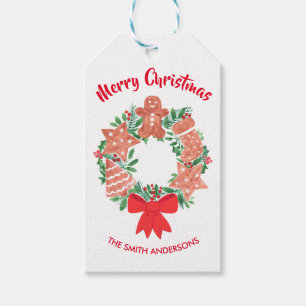 Étiquettes-cadeau Serre personnalisée Joyeux Noël