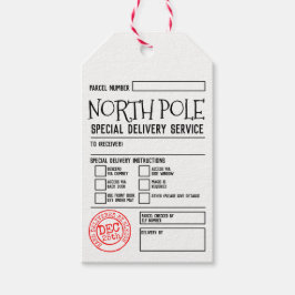 Étiquettes-cadeau Service de livraison spéciale du pôle Nord