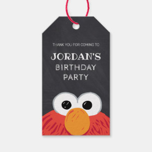 Étiquettes-cadeau Sesame Street Elmo Chalkboard Anniversaire